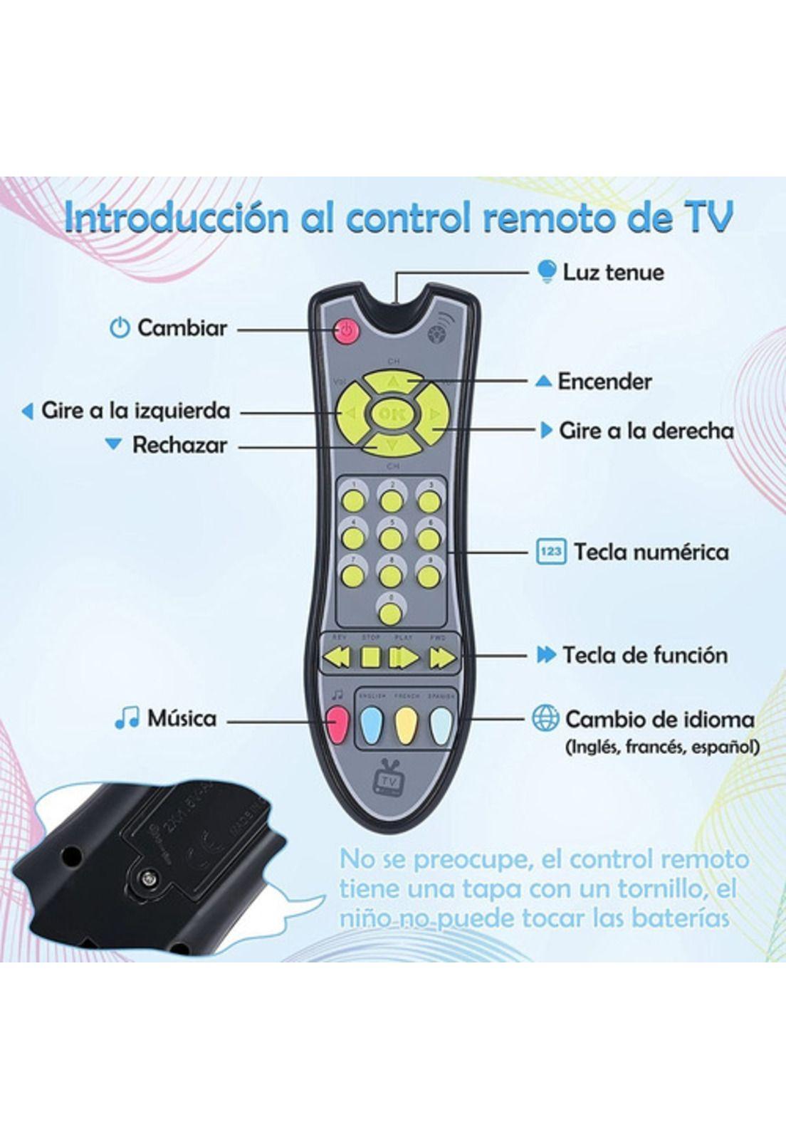 Control Remoto Televisor De Juguete Sonidos Y Luces Niños-3