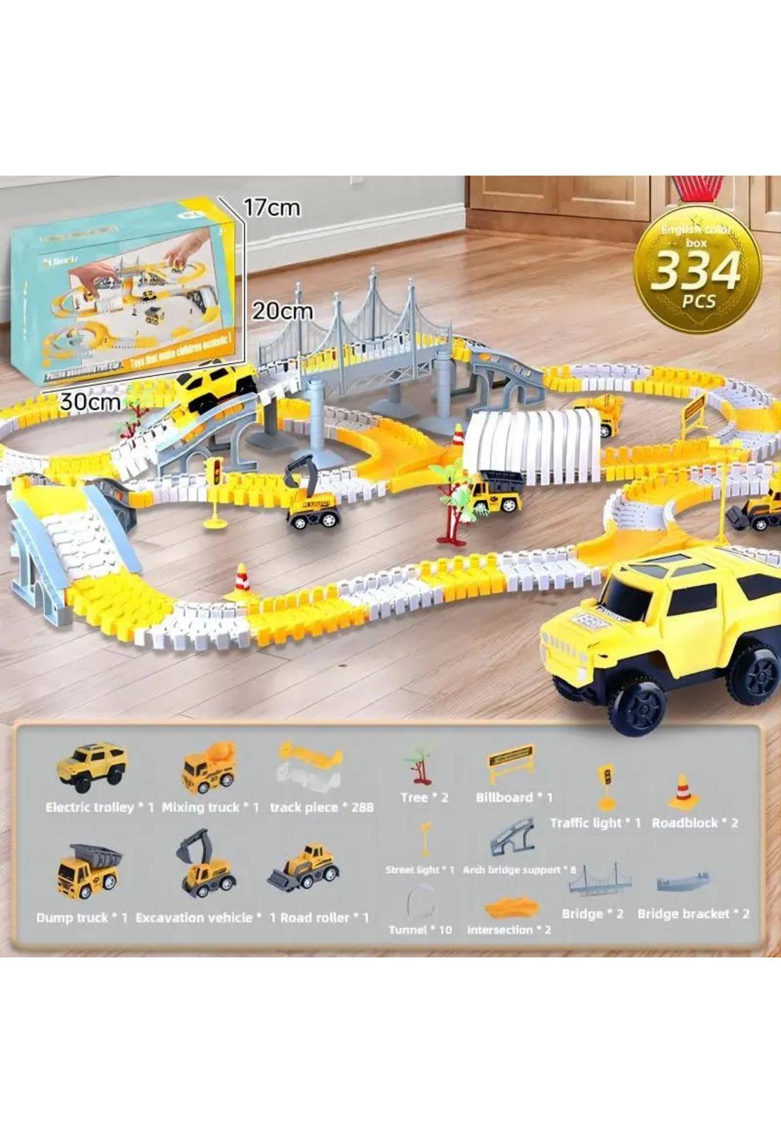 Juguete Pista De Auto Para Niño Bloque De Vehiculo Educativo-2