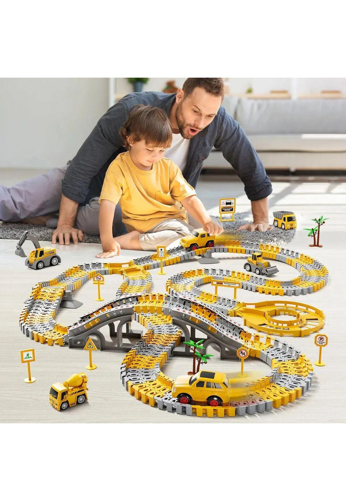 Juguete Pista De Auto Para Niño Bloque De Vehiculo Educativo-7