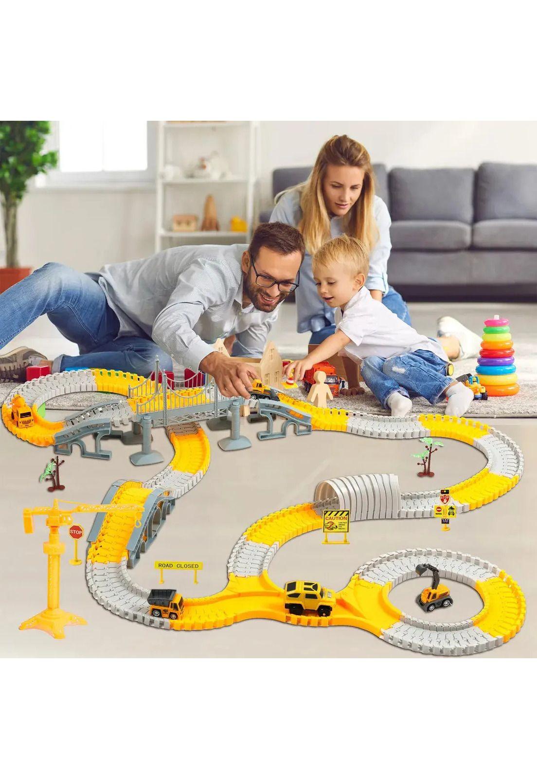 Juguete Pista De Auto Para Niño Bloque De Vehiculo Educativo-9