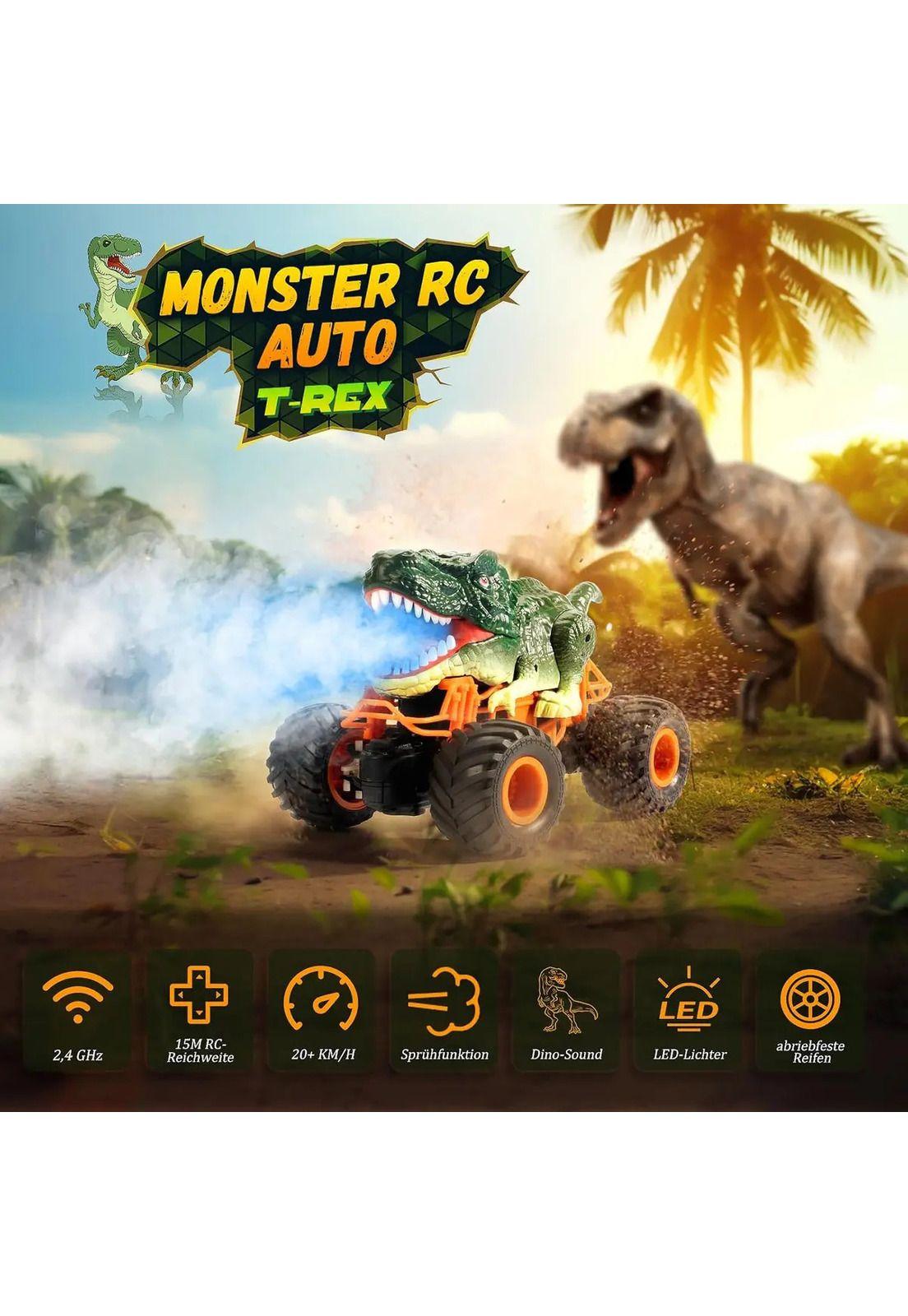 Dinosaurio Auto Control Remoto Recargable Carro Juguete Niño-1
