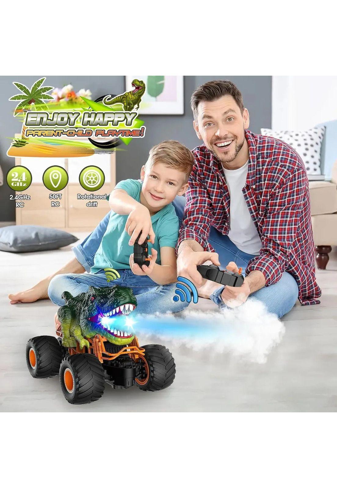 Dinosaurio Auto Control Remoto Recargable Carro Juguete Niño-2