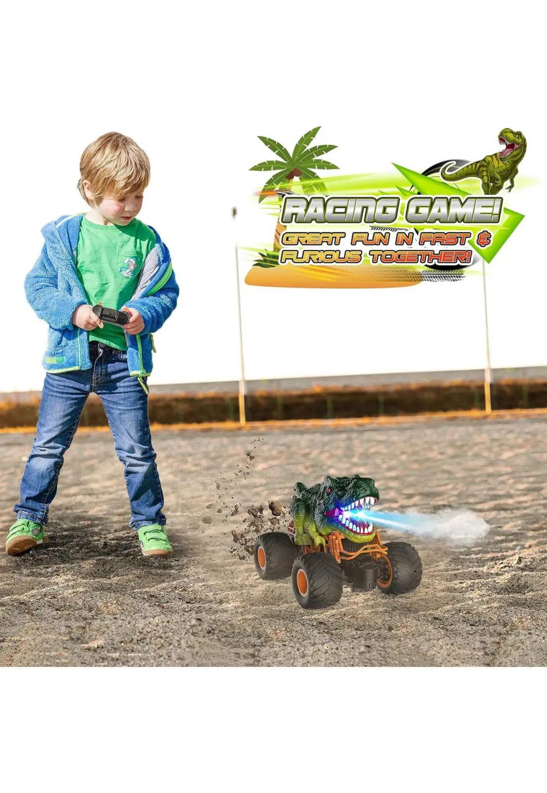 Dinosaurio Auto Control Remoto Recargable Carro Juguete Niño-4