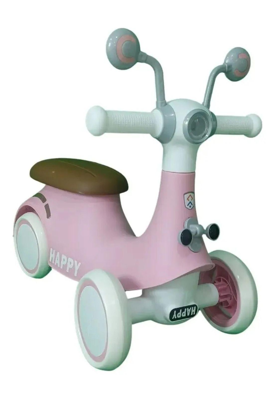 Correpasillos Auto Andador Rosa Con Luces Y Música Caracol-2