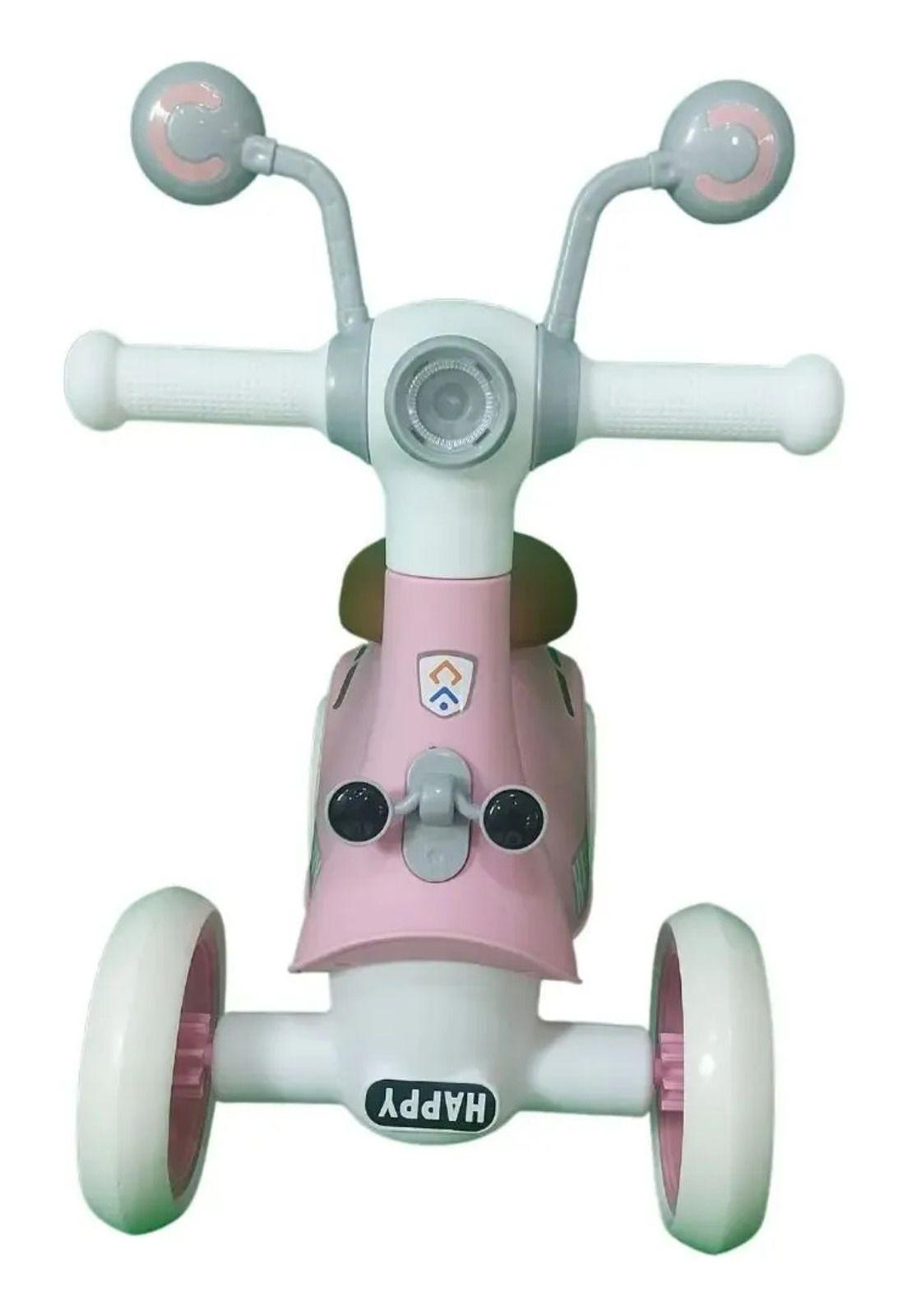 Correpasillos Auto Andador Rosa Con Luces Y Música Caracol-3