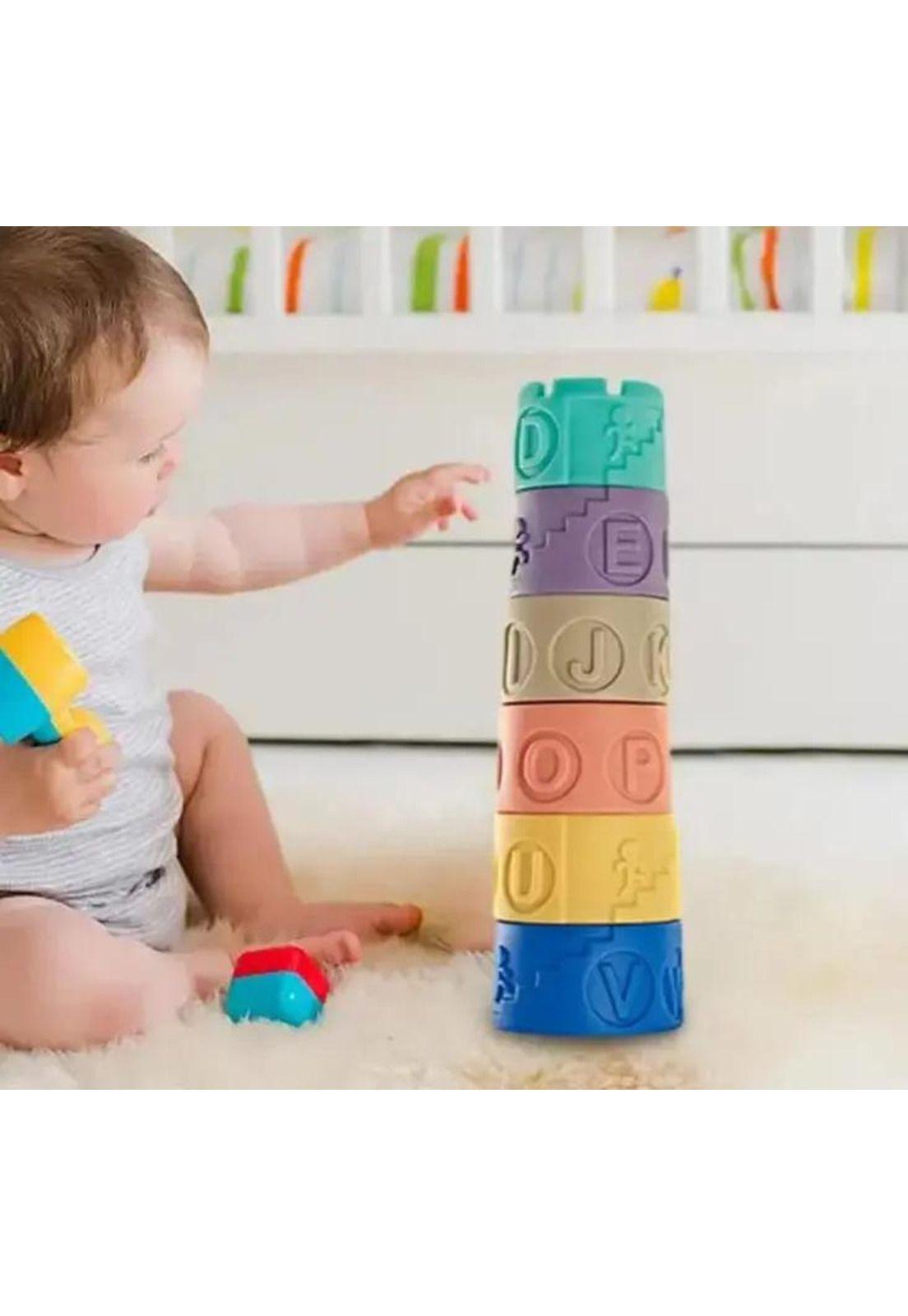 Torre Apilable De Goma Juego Para Bebes Bloques-3