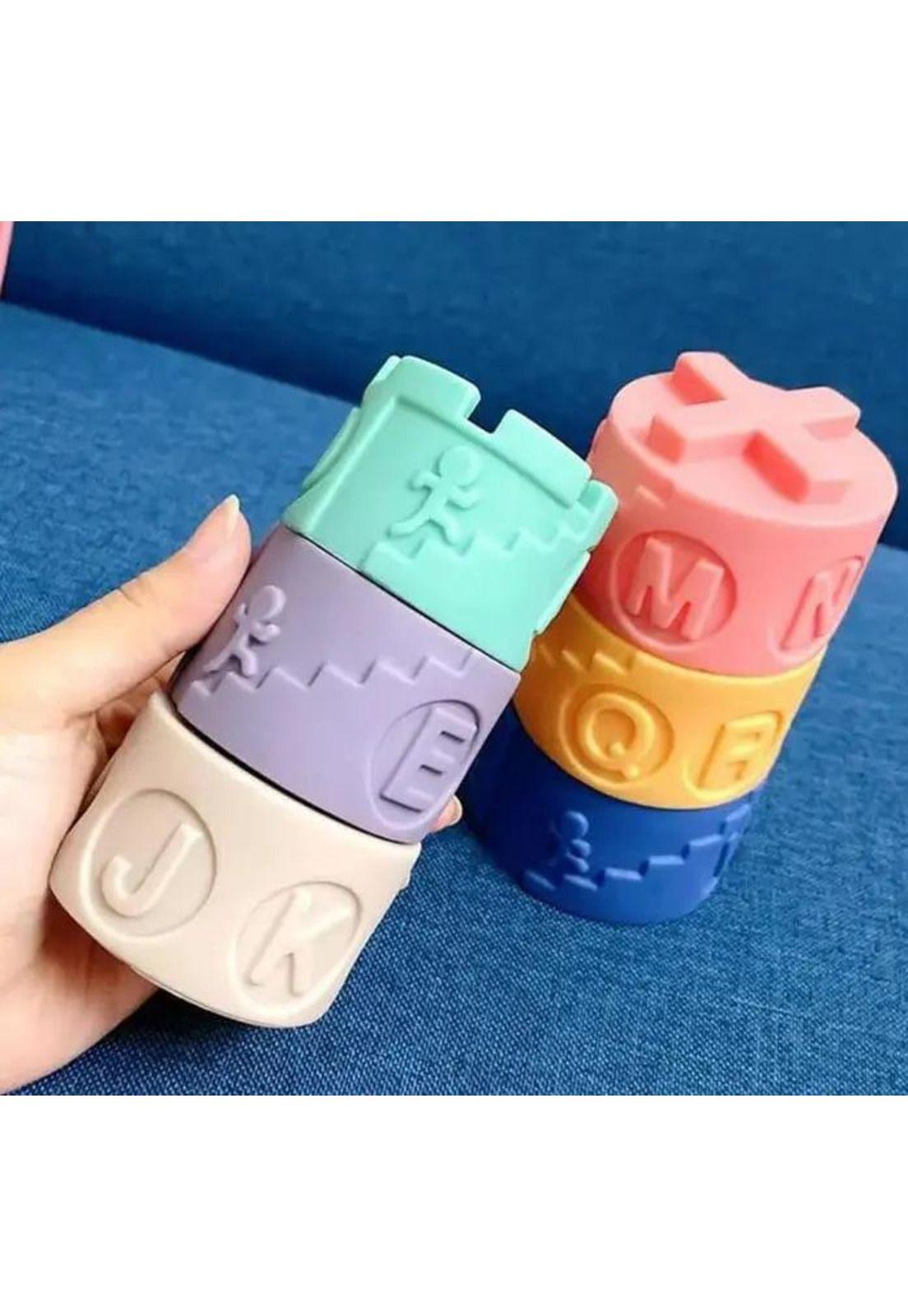 Torre Apilable De Goma Juego Para Bebes Bloques-5
