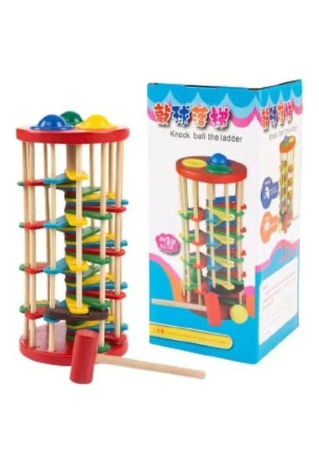 Torre De Madera Con Martillo Juego Para Niños-7