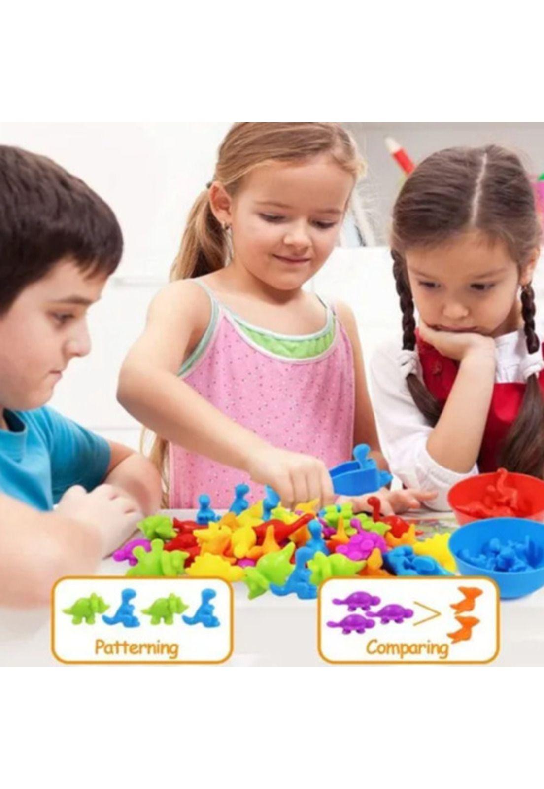 Juego Didáctico Educativo Clasificador Montessori dinosaurio-3