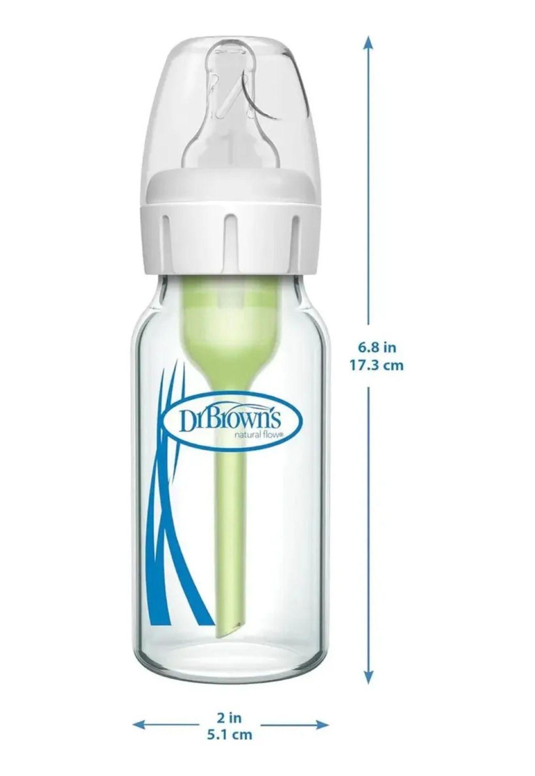 Biberón Dr Brown's Vidrio Anticólicos 120ml Pack 2-4