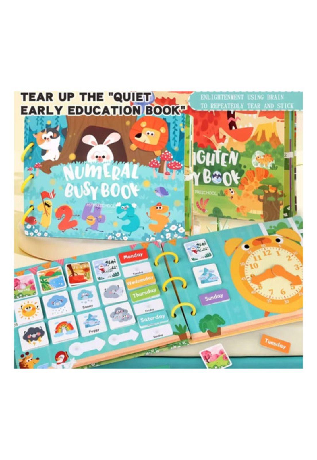 Libro Sensorial Didáctico Montessori Con Velcro Niños-3