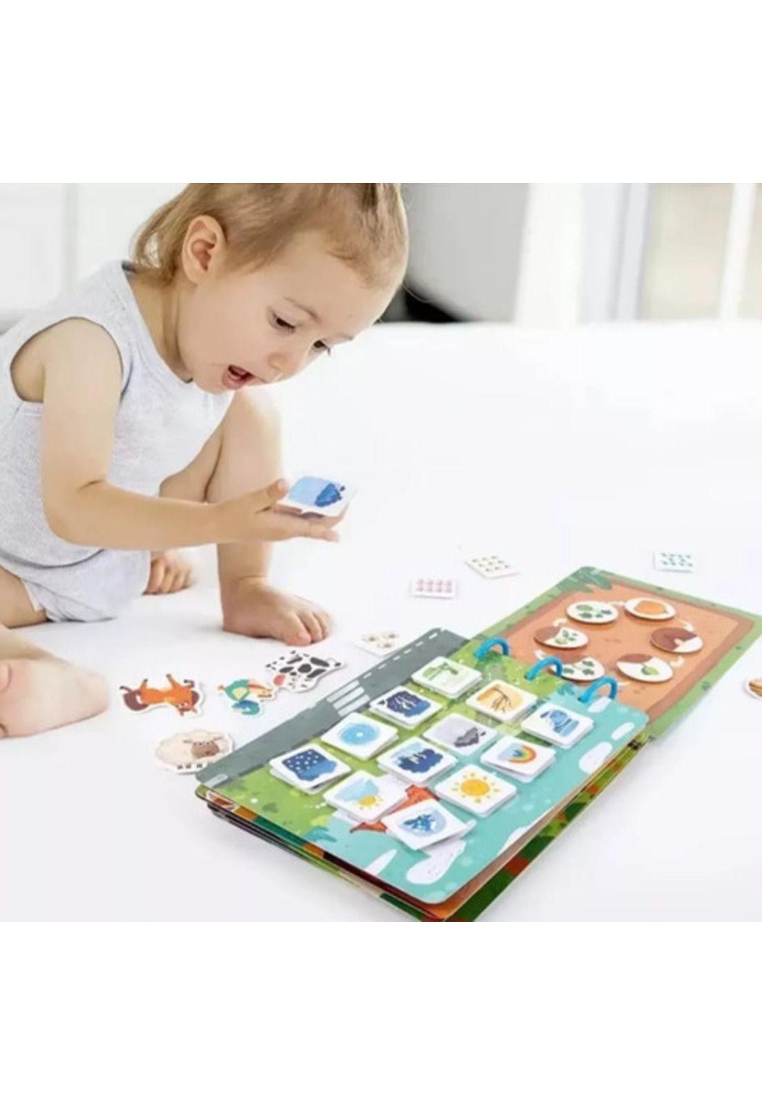 Libro Sensorial Didáctico Montessori Con Velcro Niños-7