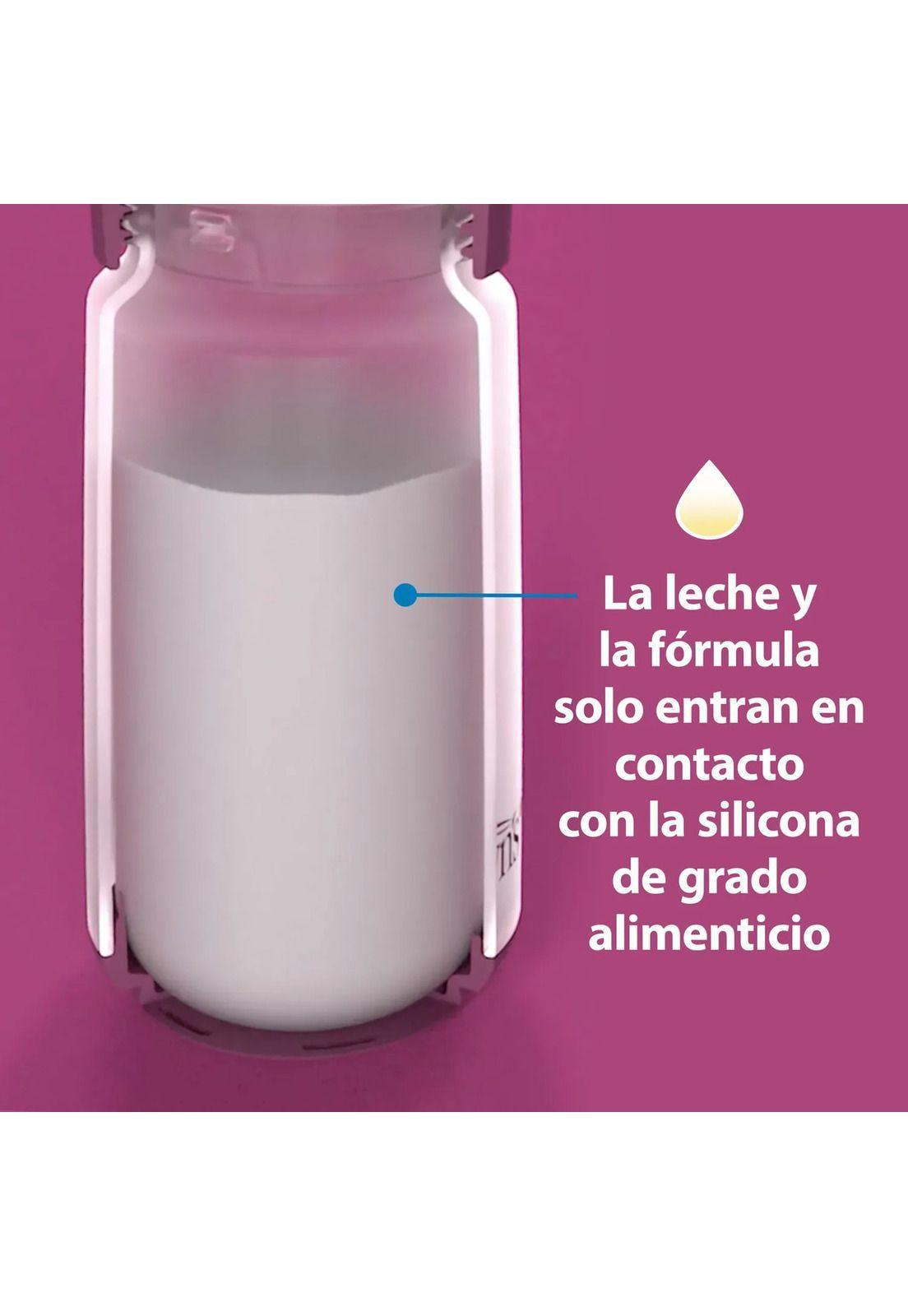 Mamadera Anticólico Dr. Brown's Boca Ancha Silicona 150ml Rosa-2