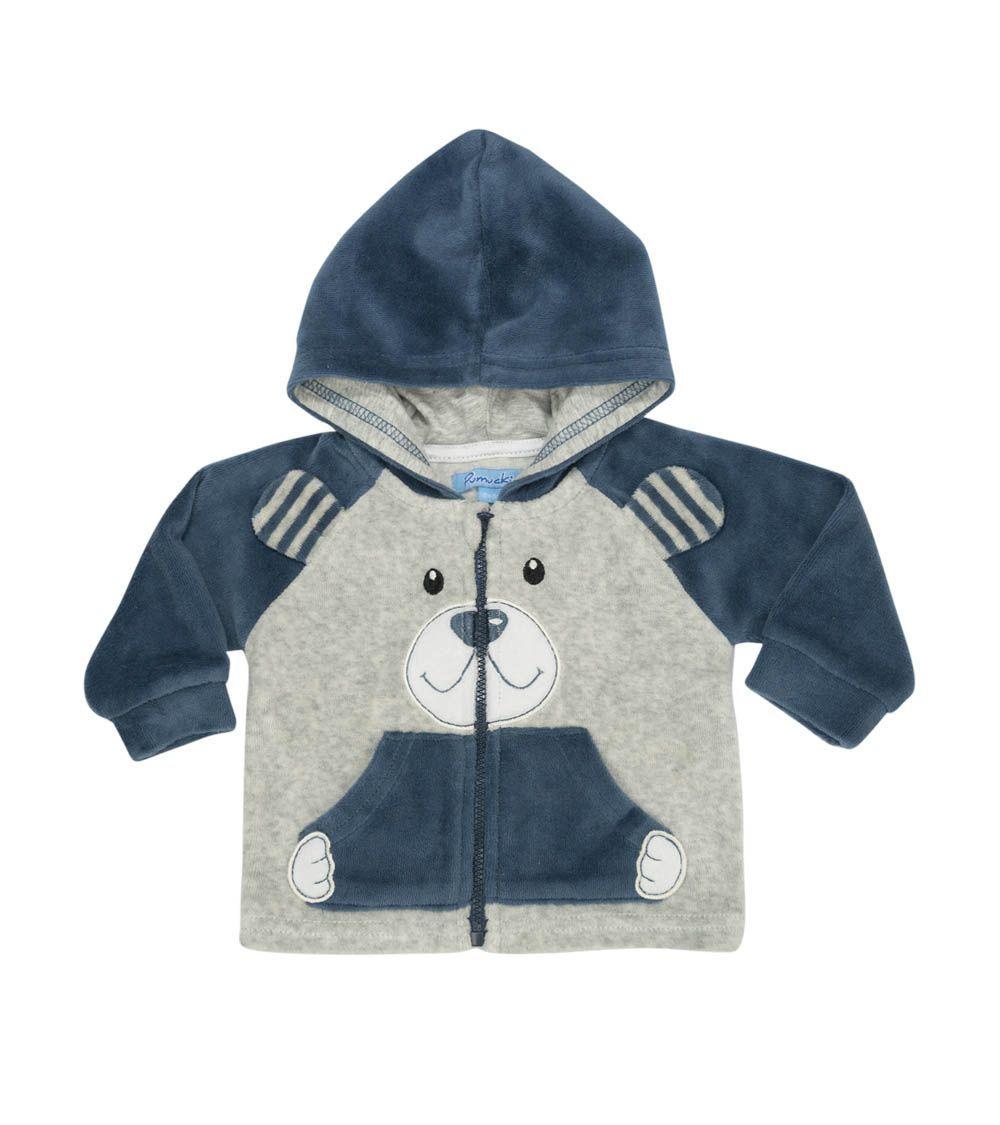 Buzo de Plush Gris Con Rayas -1