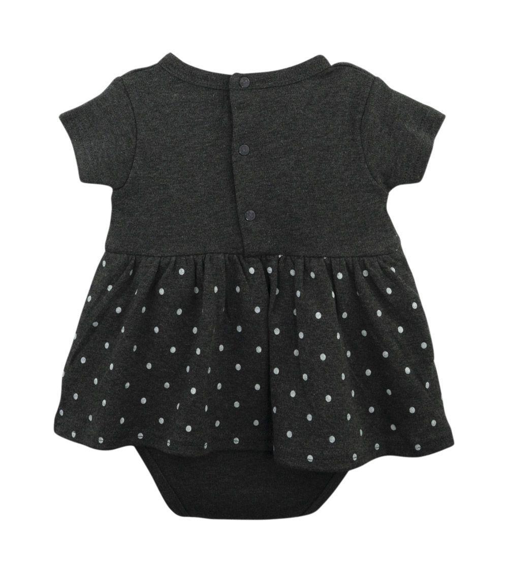 Body Vestido Gris Para Bebé-1