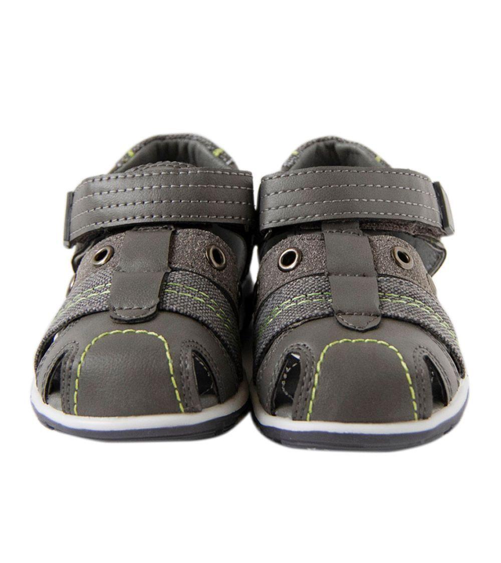 Sandalia Gris con Velcro para Niño Pumucki -0