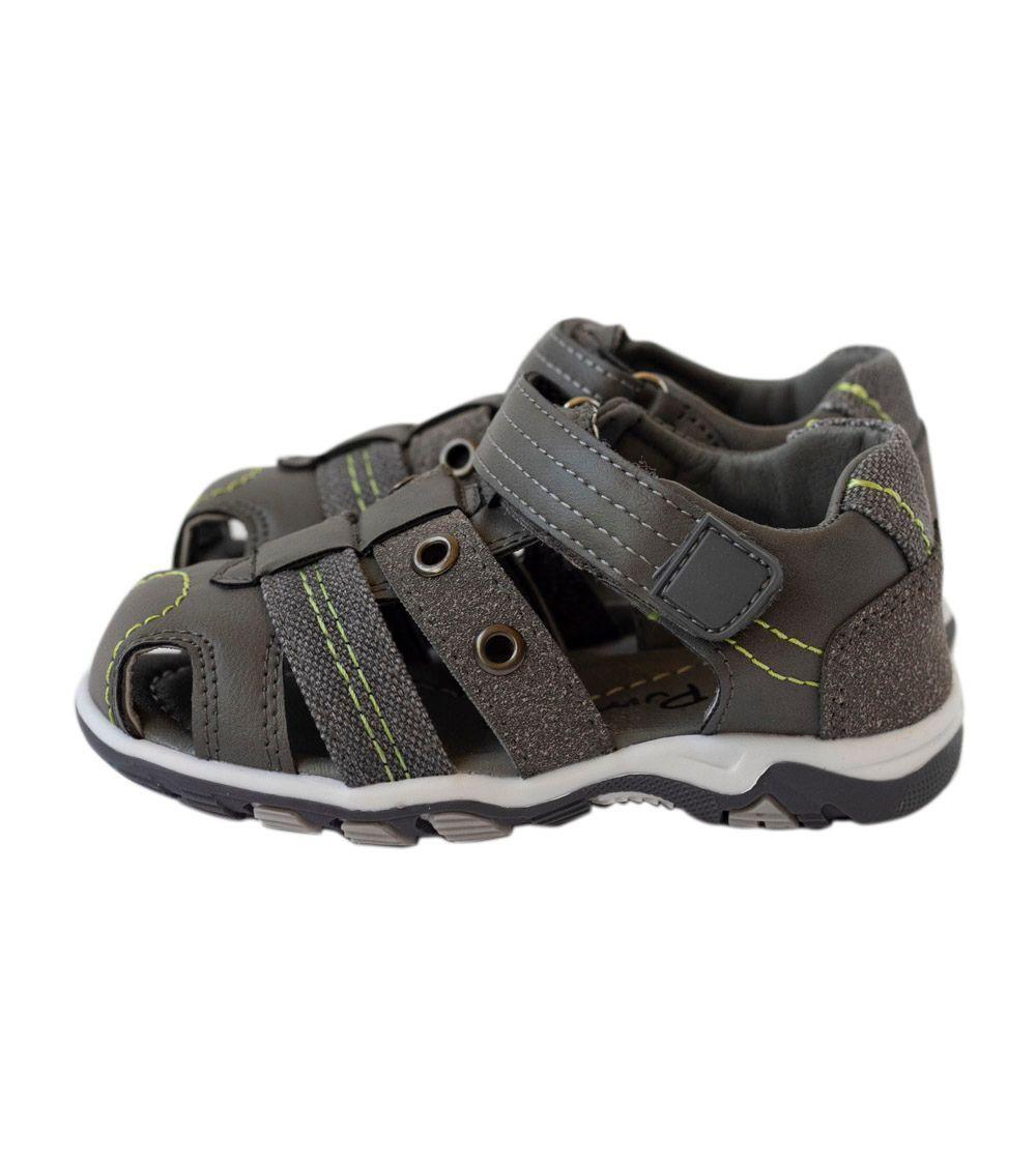 Sandalia Gris con Velcro para Niño Pumucki -2