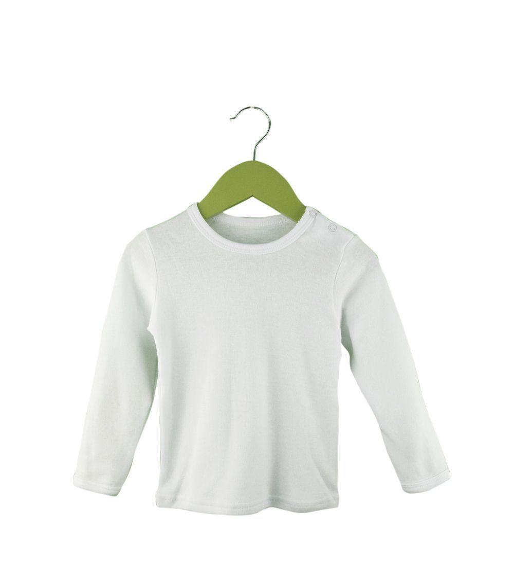 Camiseta Lisa Blanca De Algodón -0