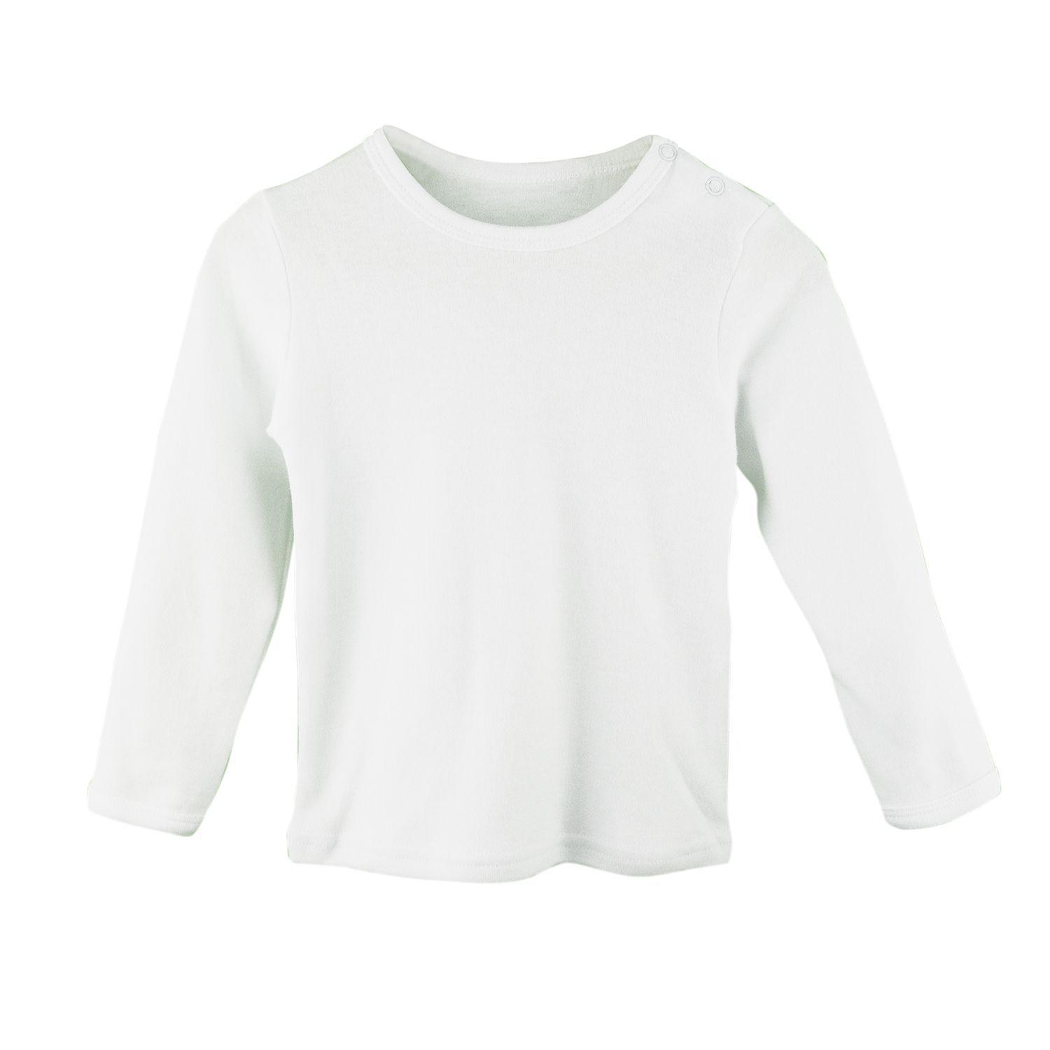 Camiseta Lisa Blanca De Algodón -1