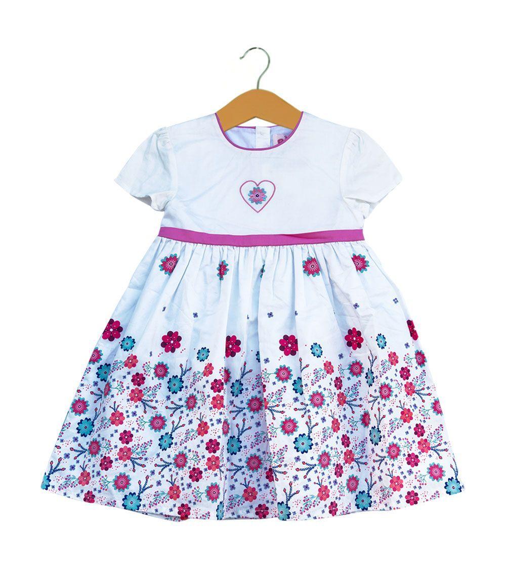 Vestido Blanco Estampado Floral-1