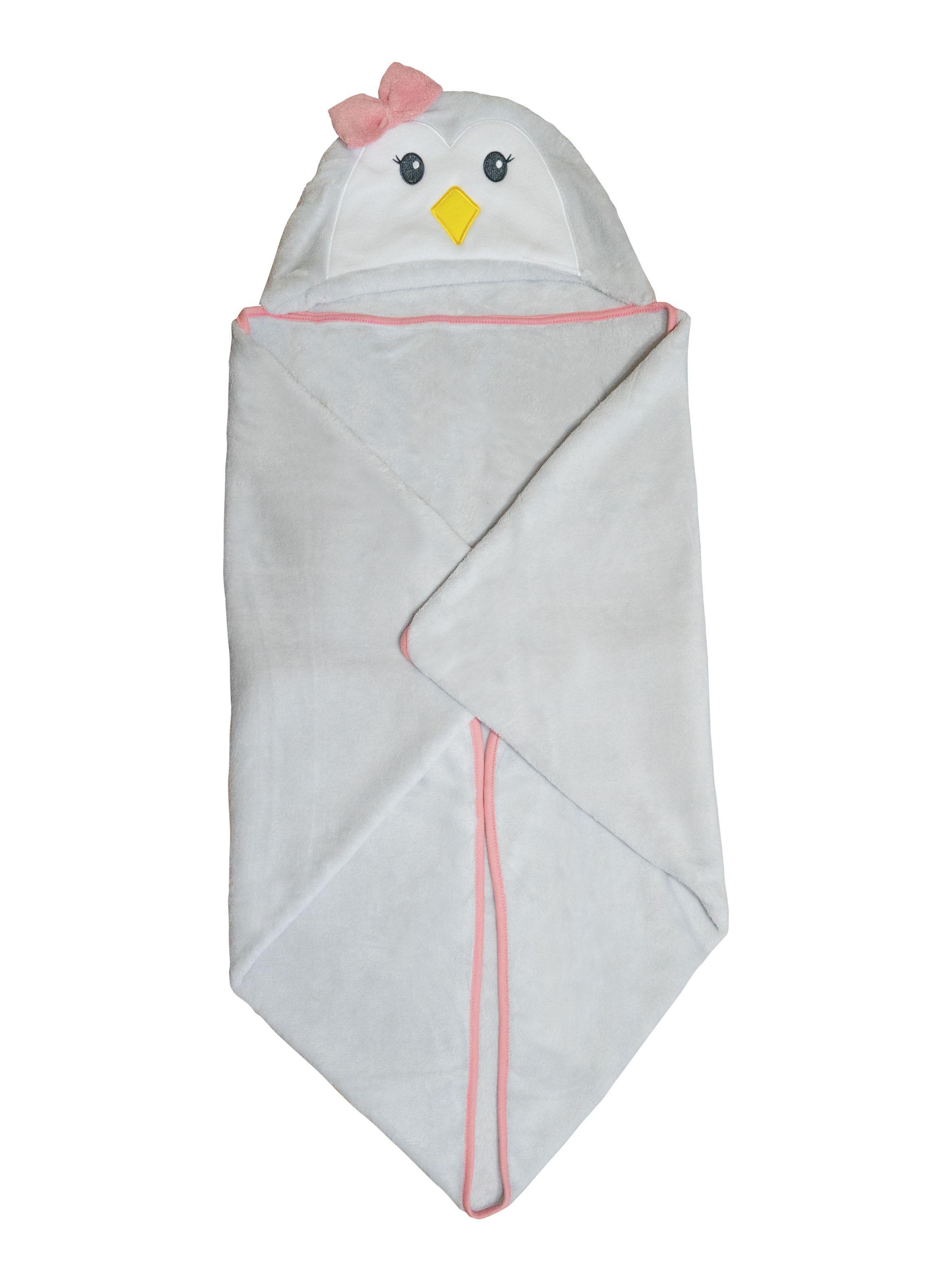 Manta Con Capucha Bebé Gris Pumucki -2