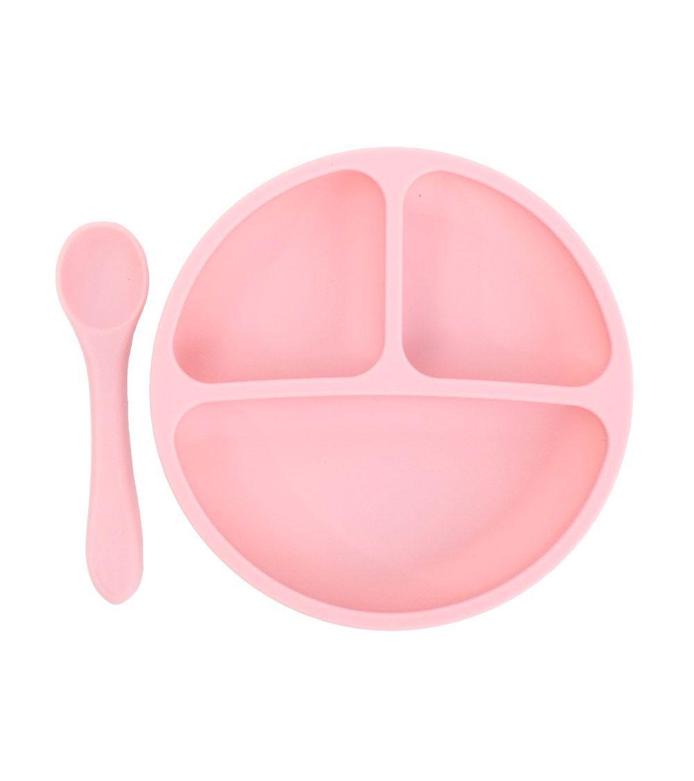 Set de Plato y Cuchara de silicona para bebé Pumucki-0