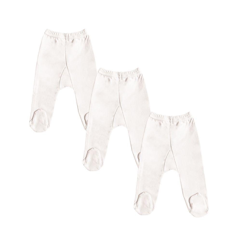 Set de 3 Panties Lisa de Algodón Blanca para Bebé Pumucki-0