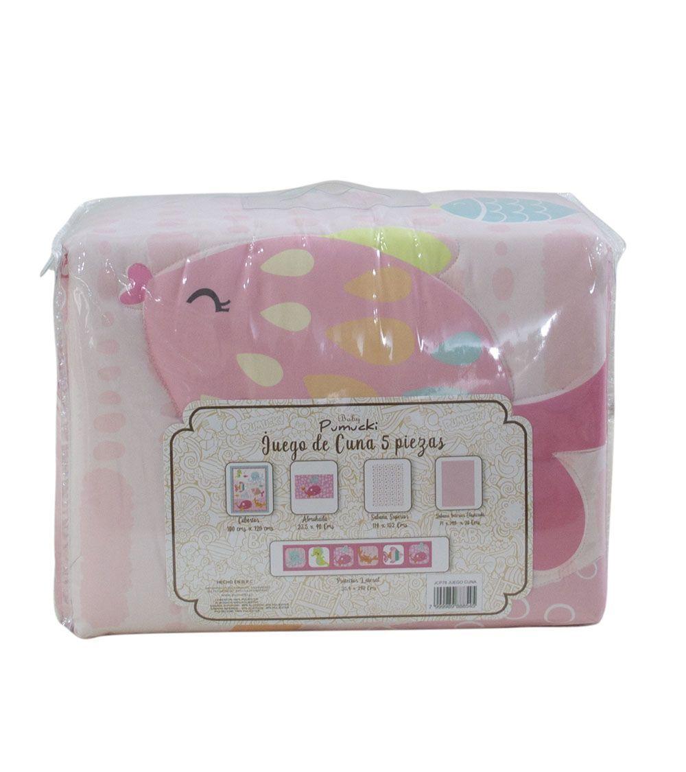 Juego de Cuna para Bebé 5 Pzs Rosado Pumucki-2