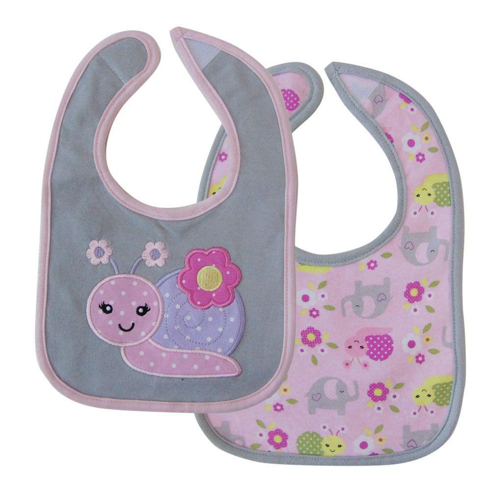 Set de 2 Baberos Impermeables Caracol-0