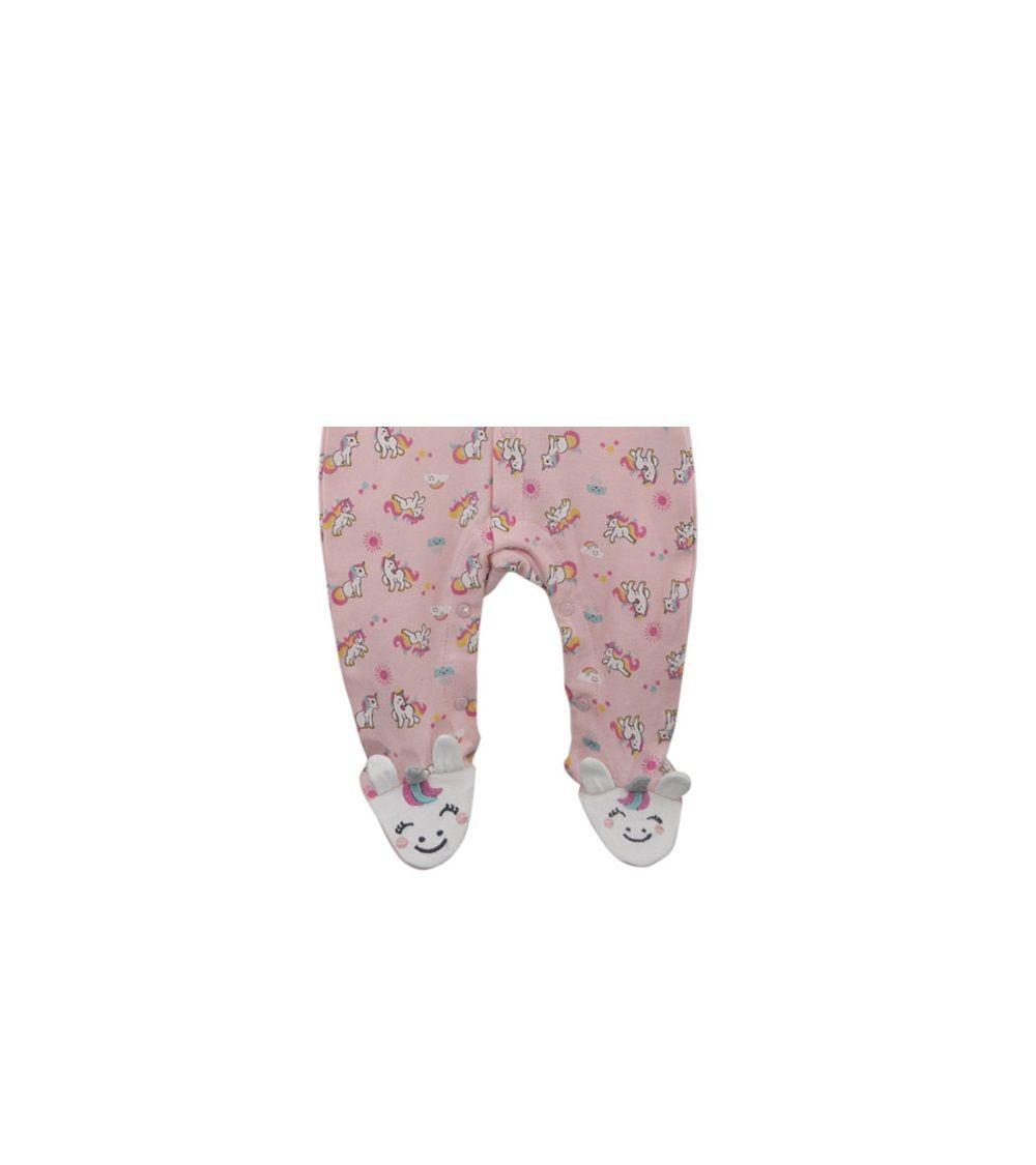 Enterito de Algodón Infantil Estampado Unicornio Rosa Pumucki-1
