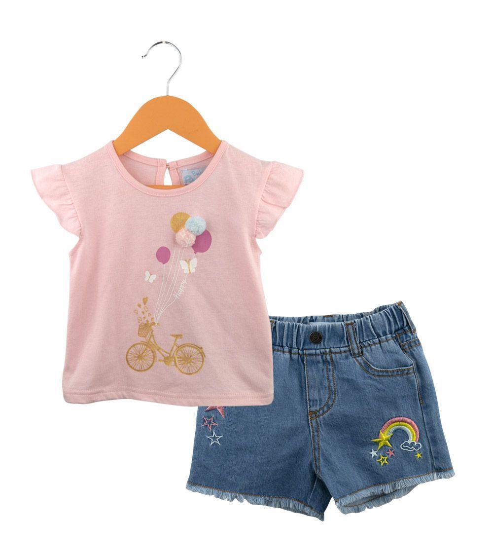Conjunto de Short y Polera Jeans Pumucki-0