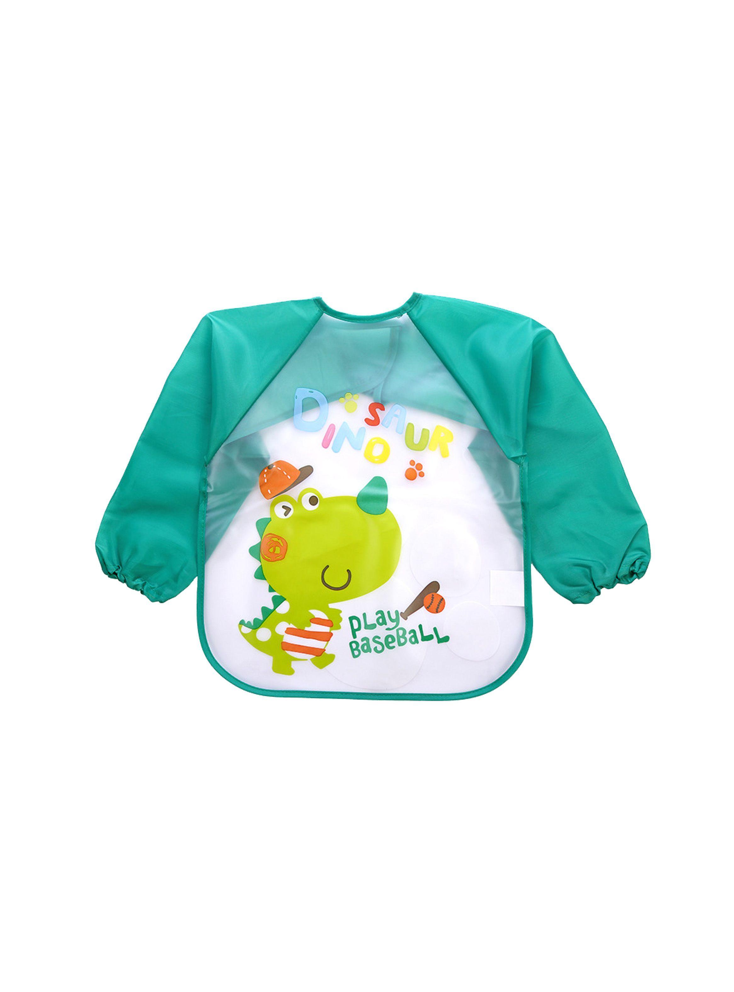 Babero Manga Larga Plástico 6-12M Verde Pumucki-0