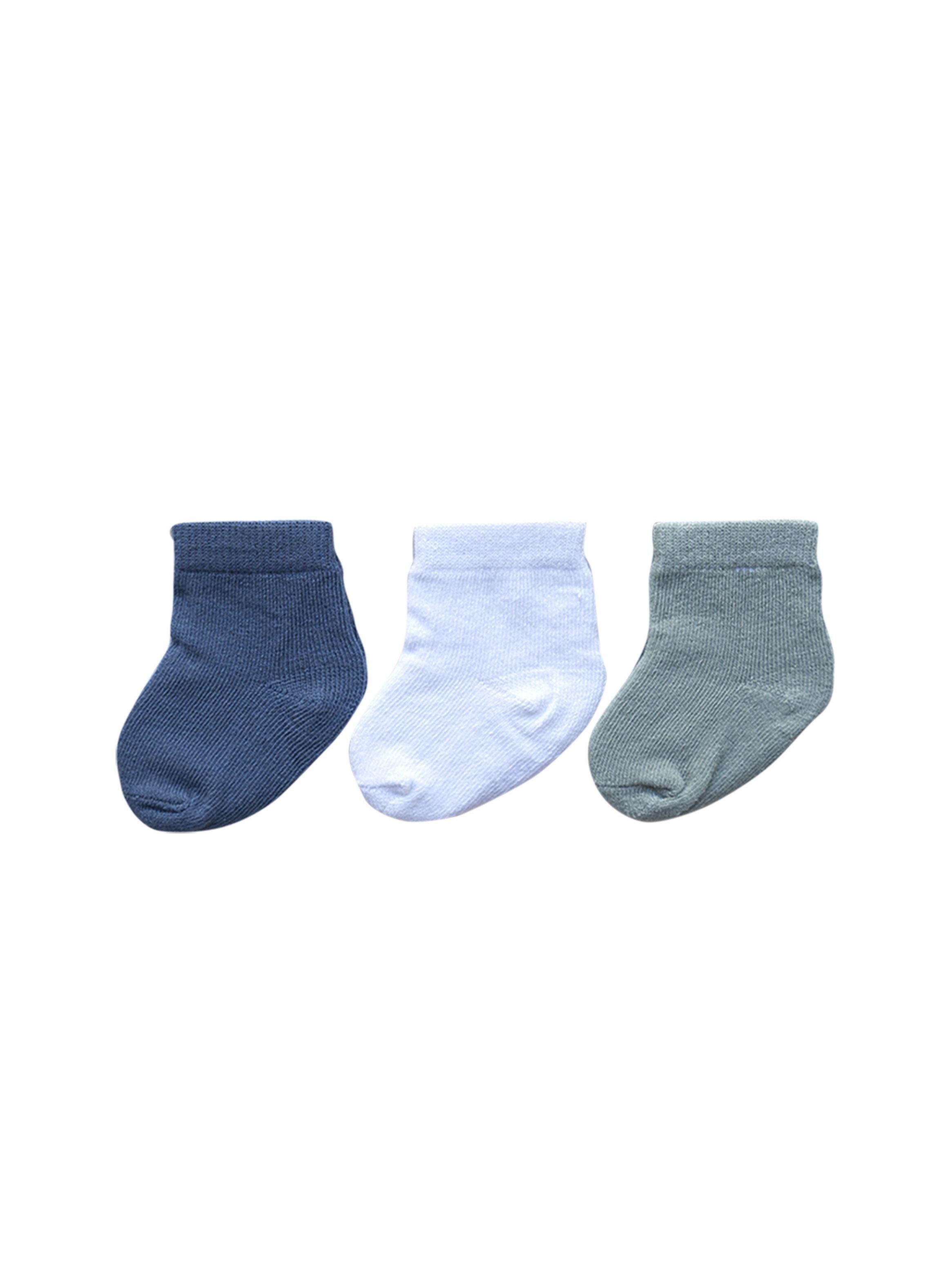Set de Tres Calcetines Bebé Lisos Pumucki-0