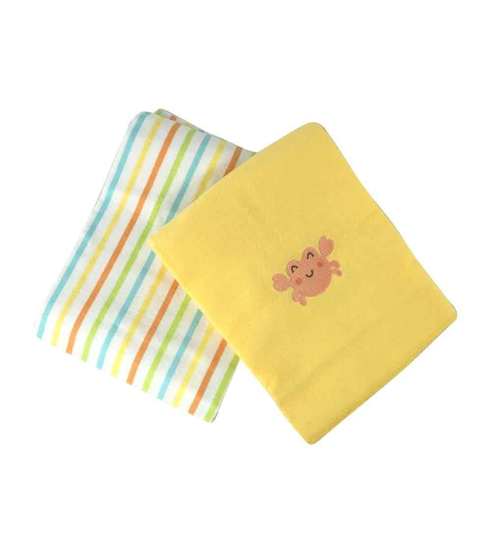 Set de Dos Mantas Amarillas -0