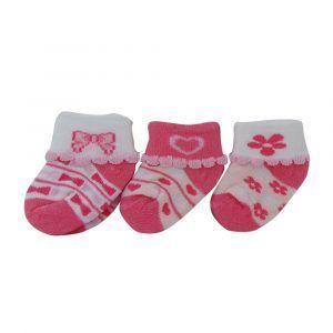 Set de 3 Calcetines par Niña Blanco Fucsia Pumucki-0