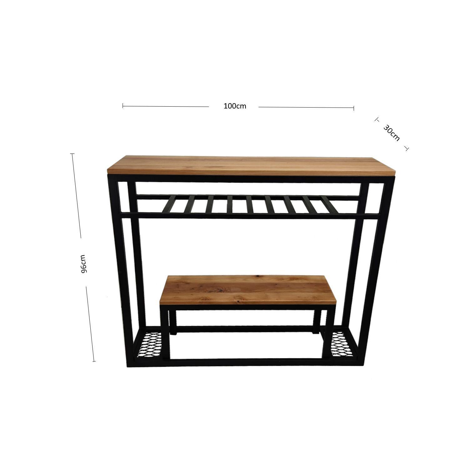 Mesa arrimo de roble Mallorca M ILOFT-5