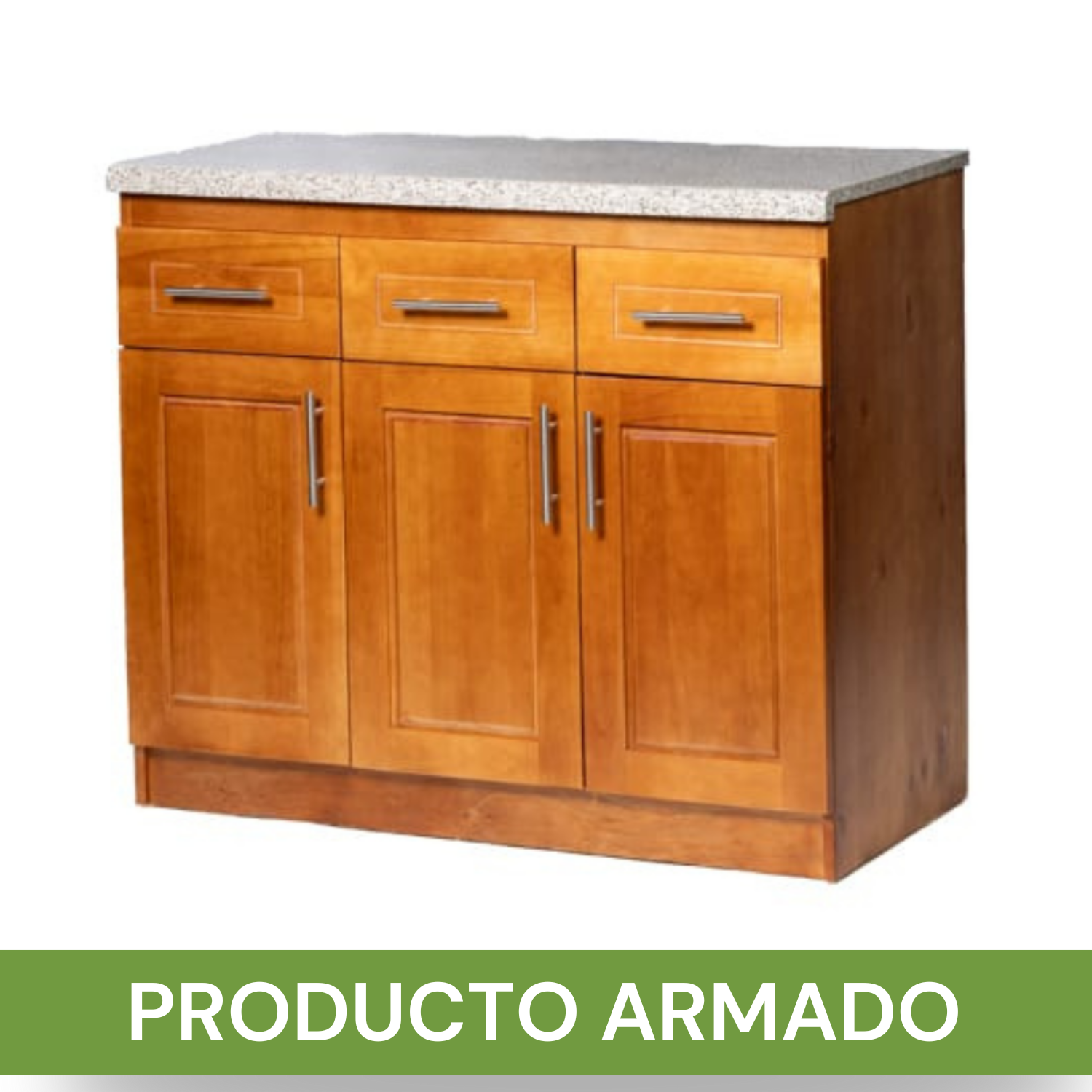 Mueble de Cocina Set Elevacion y base Berlin Madera Nogal 3 Puertas-4