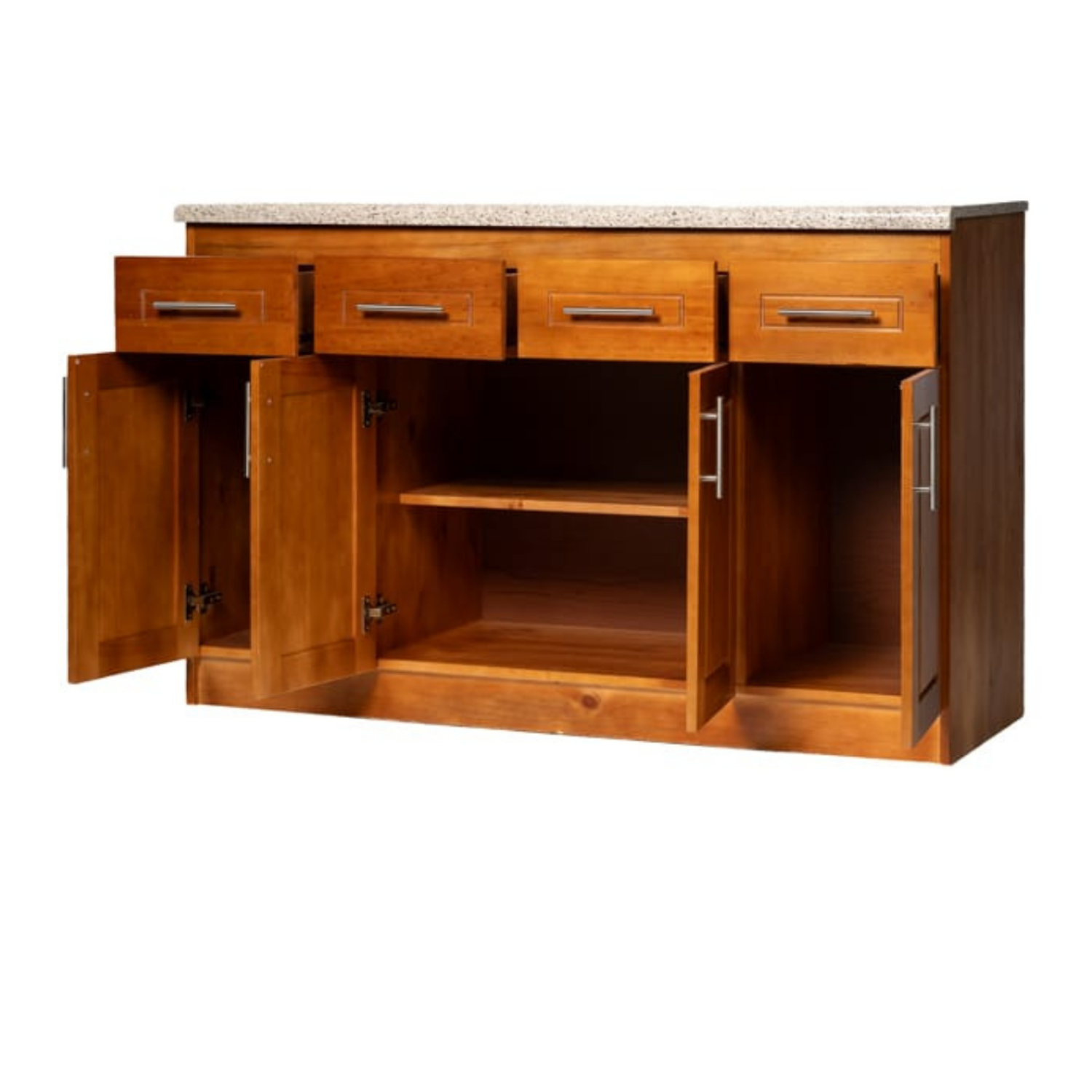 Mueble de Cocina Berlin Madera Nogal Base 4 Puertas-3