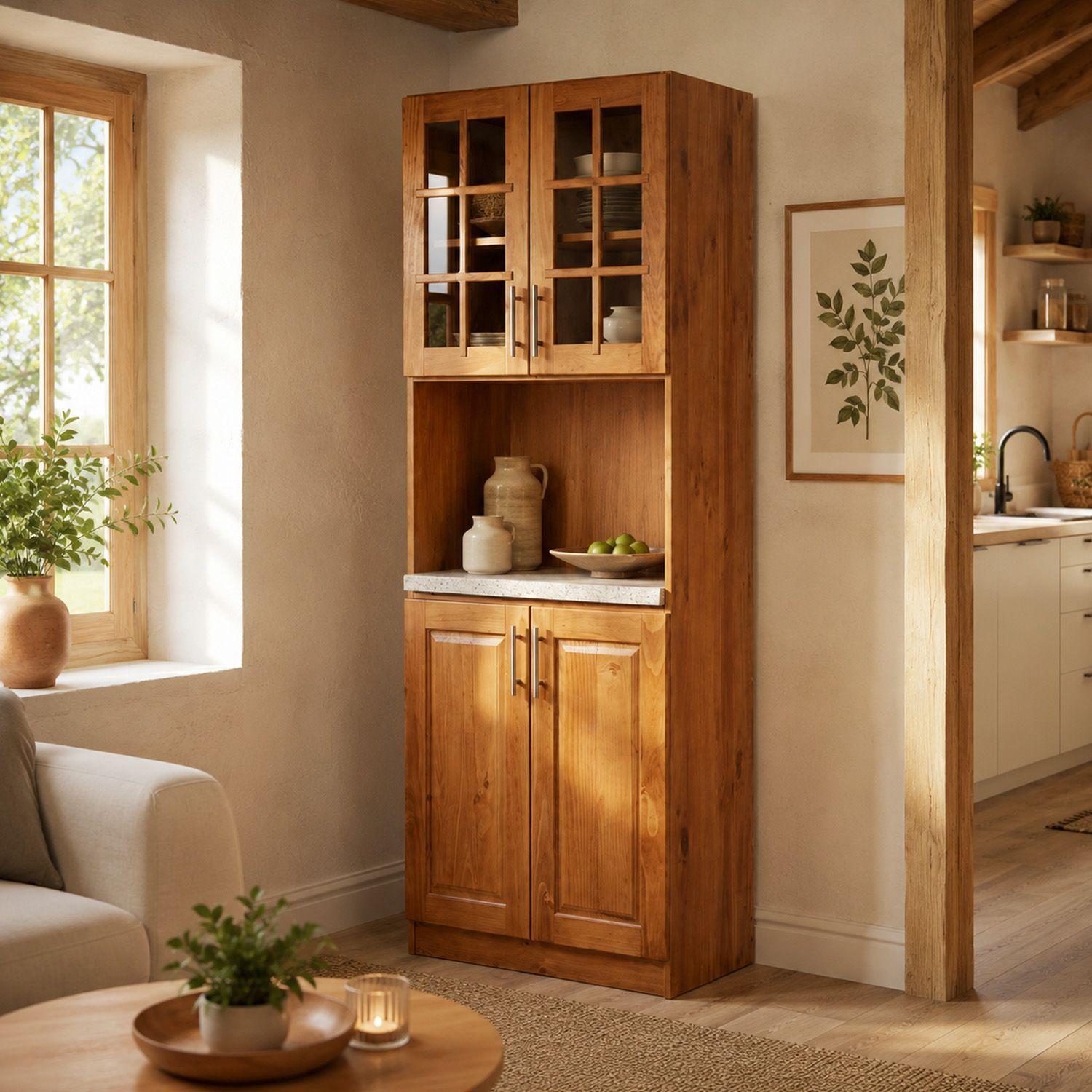 Mueble de Cocina para Microonda Berlin Madera Nogal -3