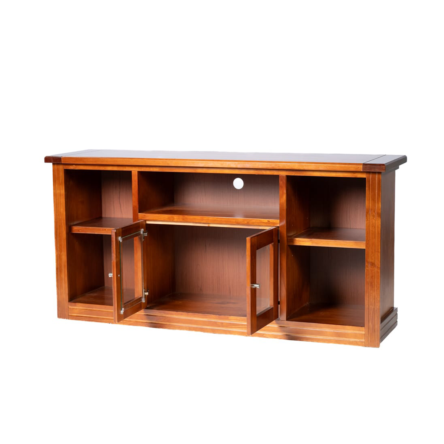 Rack Berlin 1500 Madera Nogal Vidrio-2