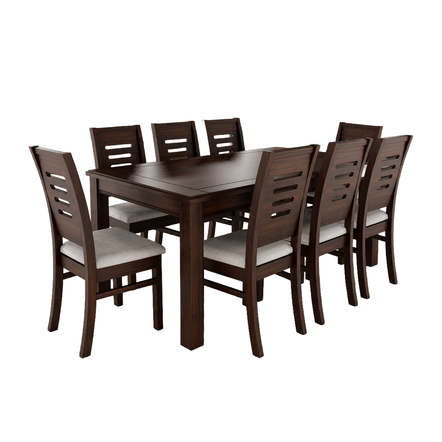 Juego de Comedor Roma 8 Sillas Chocolate Mesa Rectangular Madera-2