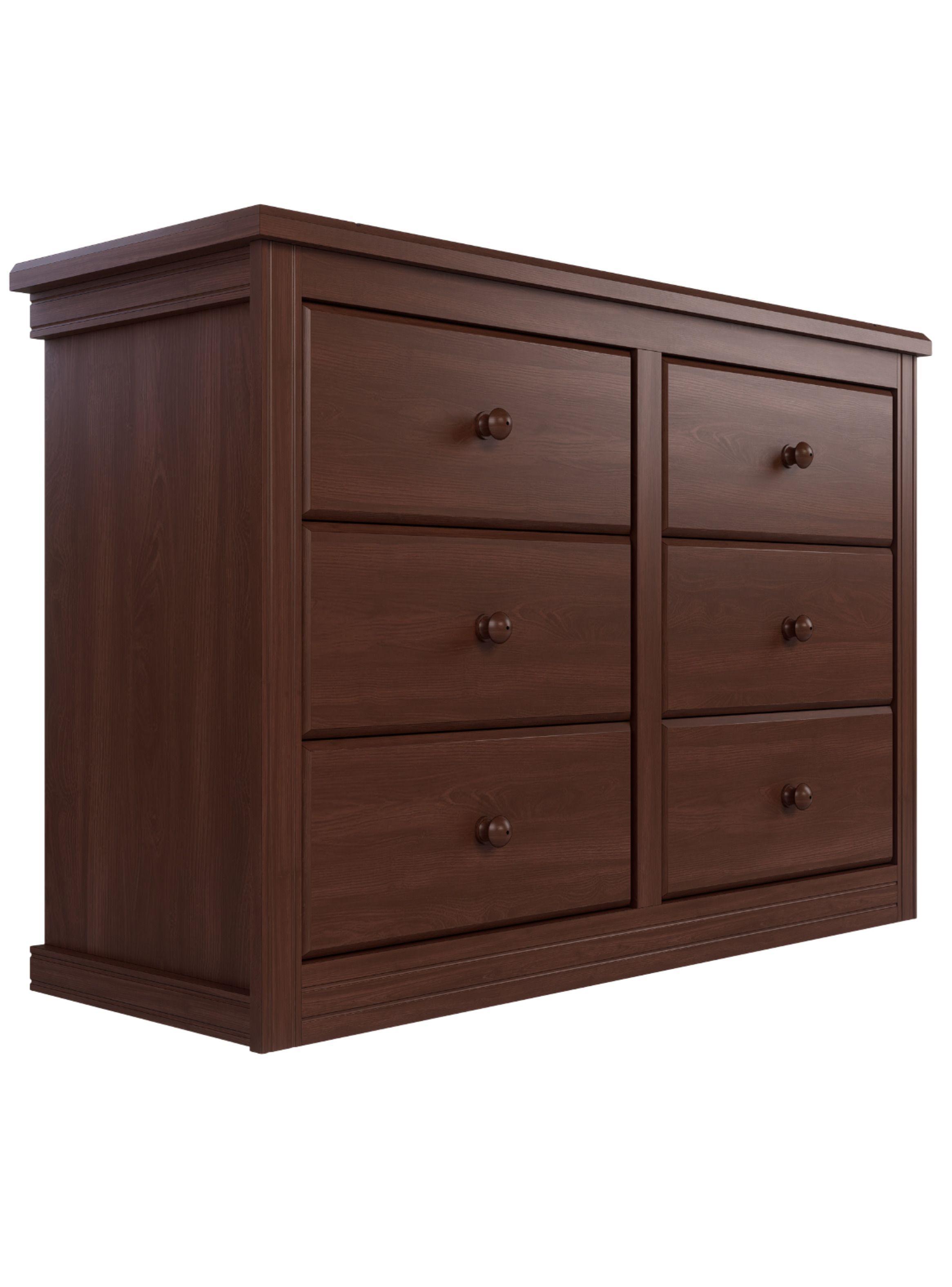 Comoda Berlin Madera Nogal 6 Cajones -2