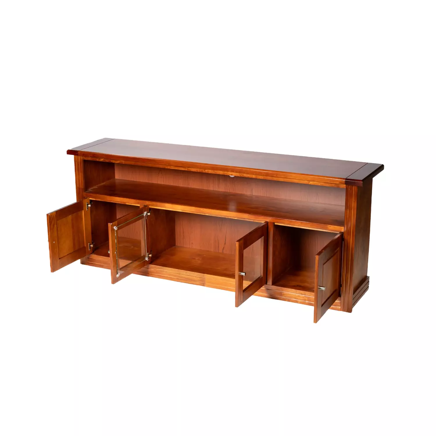 Rack Berlin 1800 Madera Nogal Vidrio-2