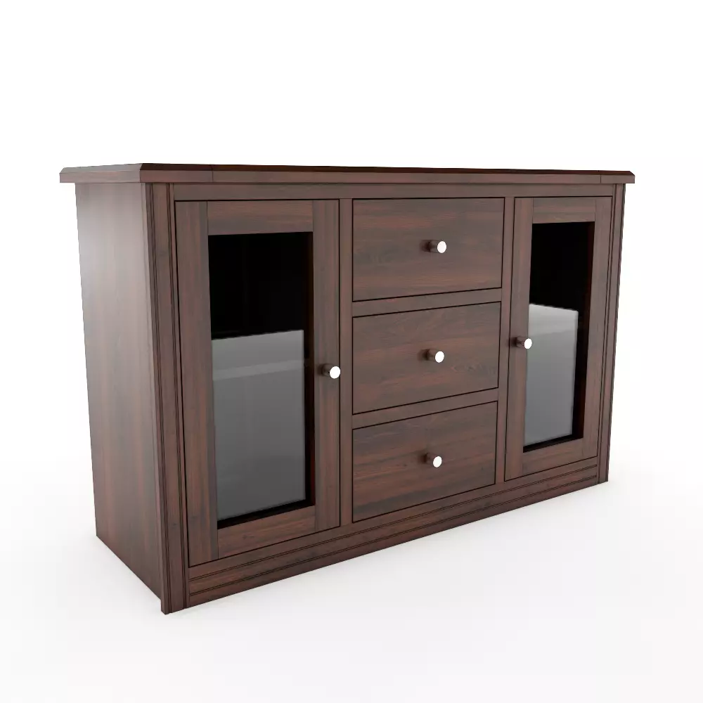 Buffet Berlin Madera Chocolate Vidrio-3