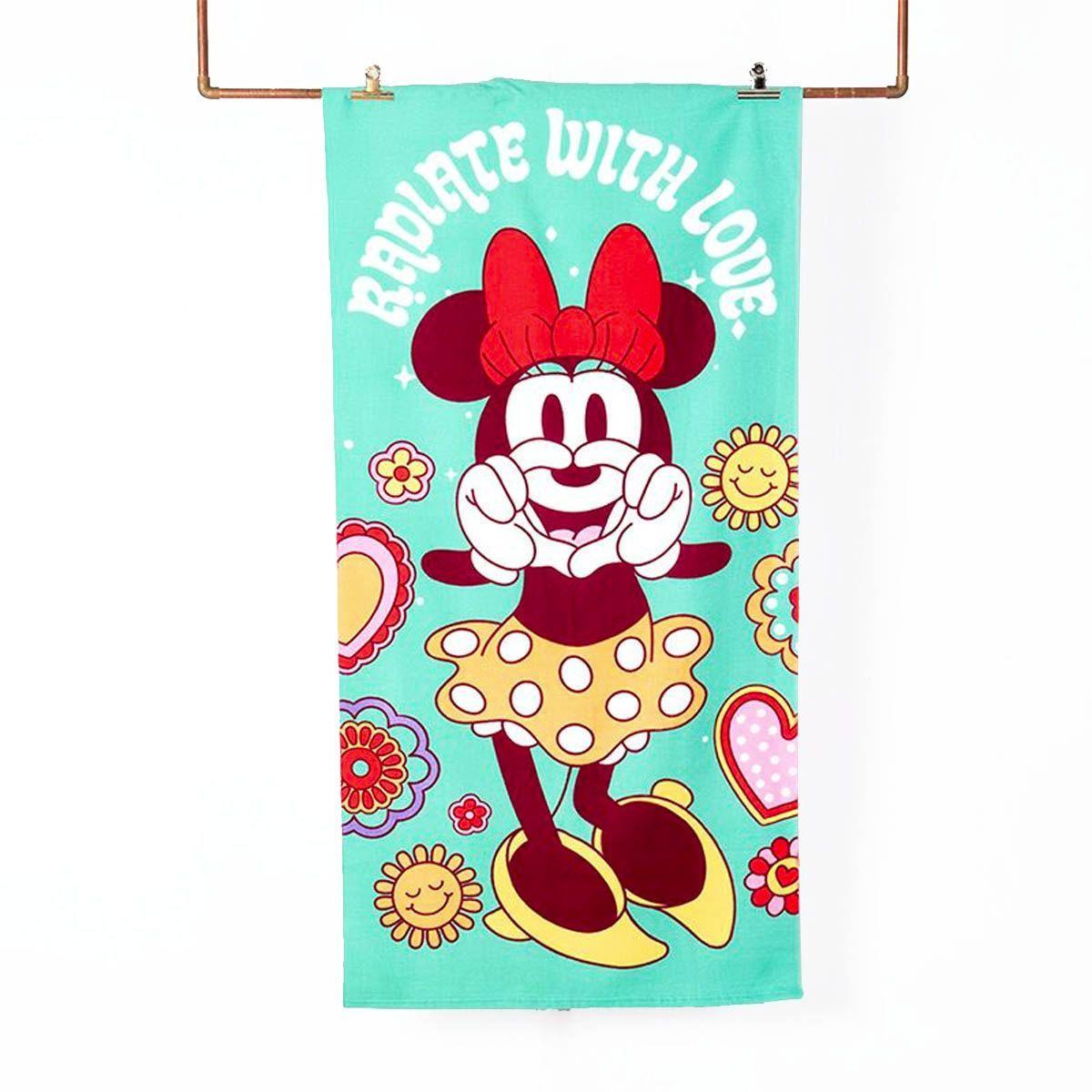 Toalla Microfibra Playa + Bolso Regalo Minnie Flores-0