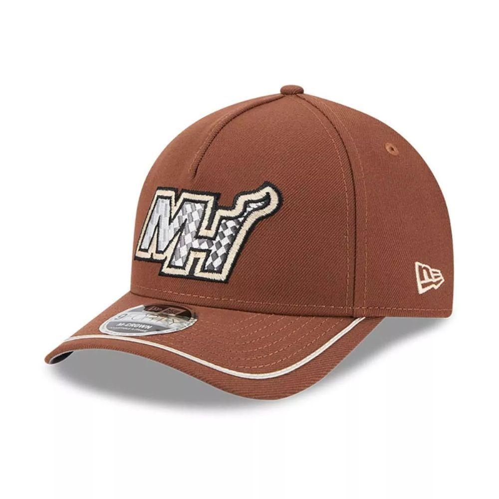 Jockey New Era Miami Heat NBA Motorsport 9FORTY M Crown Caf-0