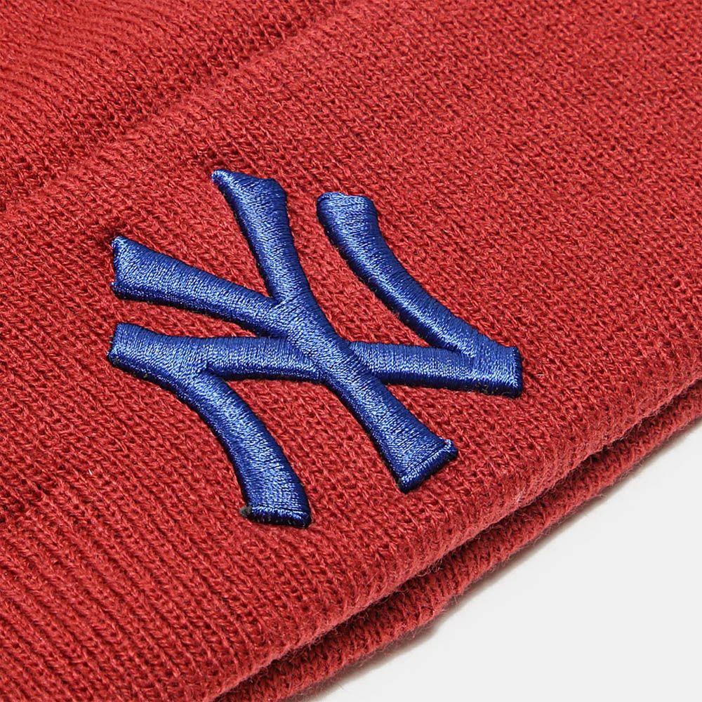 Gorro Beanie New Era New York Yankees Essential Rojo Cuff-2