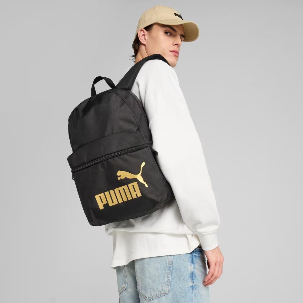 Mochila Puma Phase III Backpack Negro Oro-2