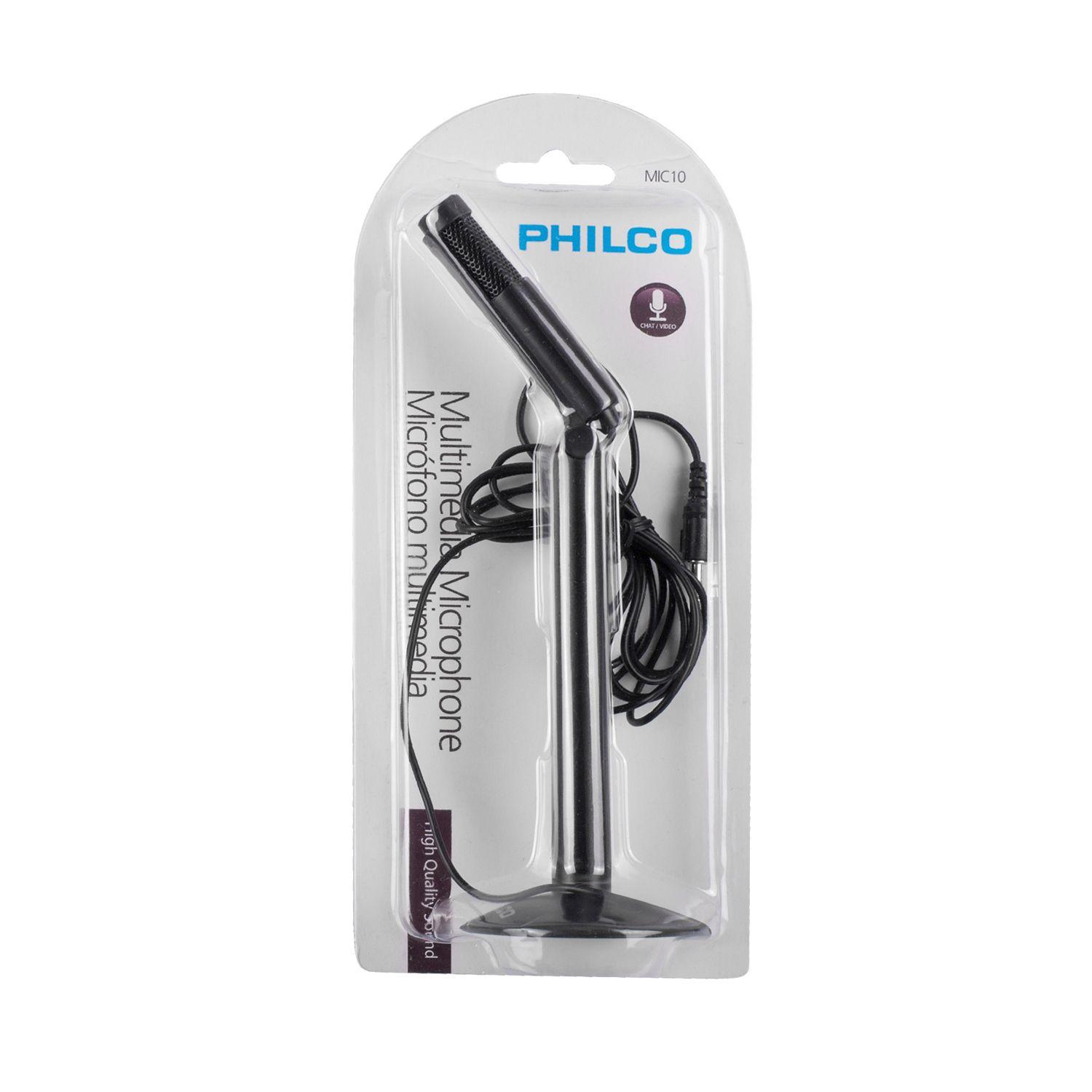 MICRÓFONO PHILCO MIC-10 PARA PC PLUG 3.5MM-2