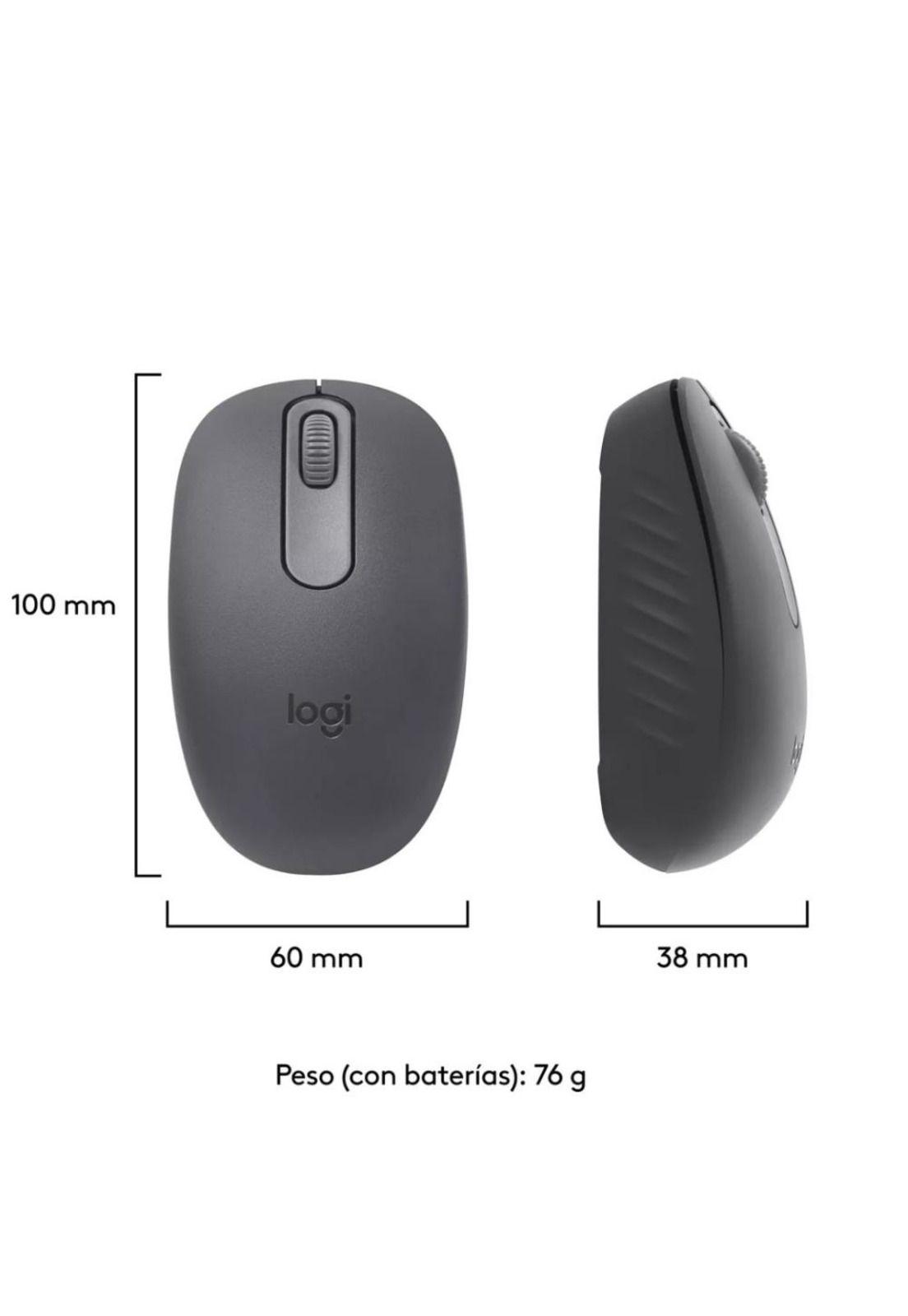 Mouse Inalámbrico Bluetooth Logitech M196 Grafito-2